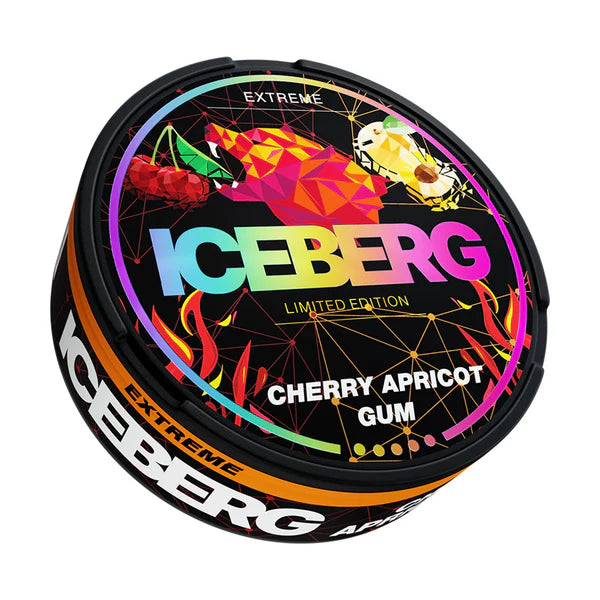Iceberg Cherry Apricot Gum 30mg Strong Nicotine Pouches