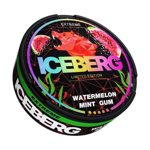 Iceberg Watermelon Mint Gum 30mg Strong Nicotine Pouches
