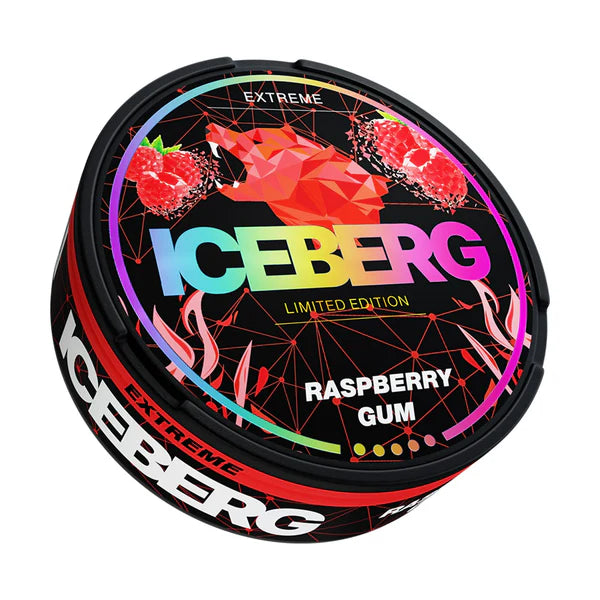 Iceberg Raspberry Gum 30mg Strong Nicotine Pouches